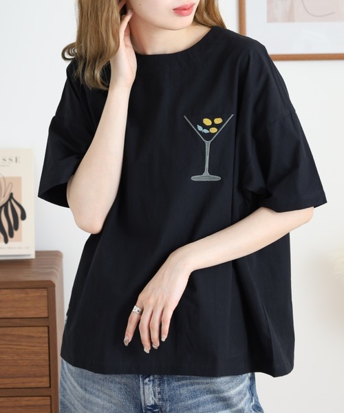 Emago(イマゴ)の「EMAGO カクテル刺繍ブラウス(シャツ/ブラウス・レディース・オレンジ/ホワイト/ブラック・FREE)」の8枚目の写真