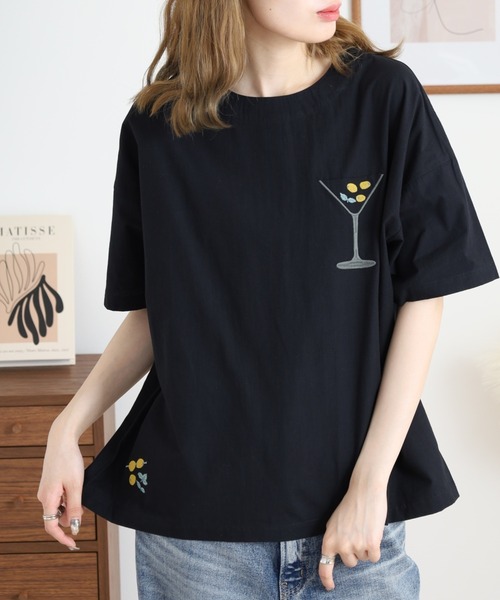 Emago(イマゴ)の「EMAGO カクテル刺繍ブラウス(シャツ/ブラウス・レディース・オレンジ/ホワイト/ブラック・FREE)」の9枚目の写真