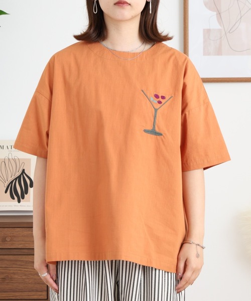 Emago(イマゴ)の「EMAGO カクテル刺繍ブラウス(シャツ/ブラウス・レディース・オレンジ/ホワイト/ブラック・FREE)」の16枚目の写真