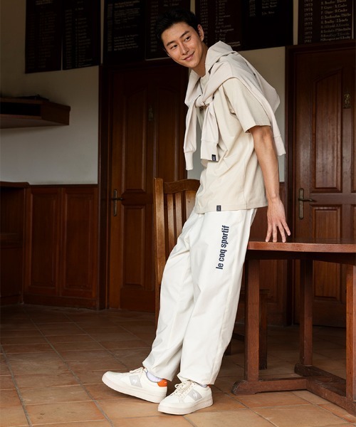 le coq sportif（ルコックスポルティフ）の「【ルコックスポルティフ】吸汗速乾/UVカットコットンライクポリエステルバックプリント半袖Tシャツ（Tシャツ/カットソー・メンズ・ホワイト/ベージュ/ブラック・M/XL/L）」の5枚目の写真