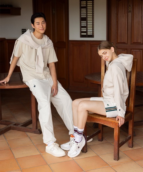 le coq sportif（ルコックスポルティフ）の「【ルコックスポルティフ】吸汗速乾/UVカットコットンライクポリエステルバックプリント半袖Tシャツ（Tシャツ/カットソー・メンズ・ホワイト/ベージュ/ブラック・M/XL/L）」の6枚目の写真