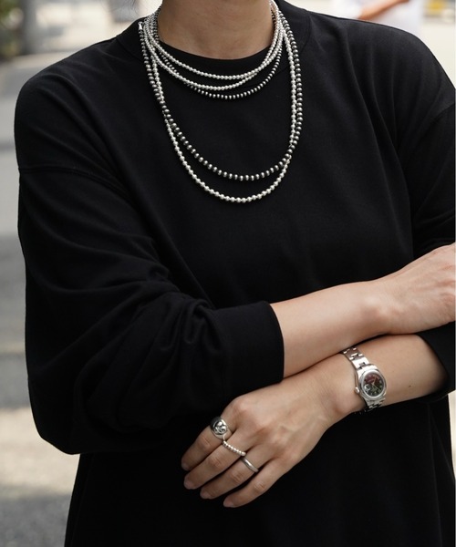 ERICKA NICOLAS BEGAY（エリッカ ニコラス ビゲイ）の「【ERICKA NICOLAS BEGAY】 NAVAJO PEARL NECKLACE / 4-110（ネックレス・メンズ・シルバー系1・110）」の4枚目の写真