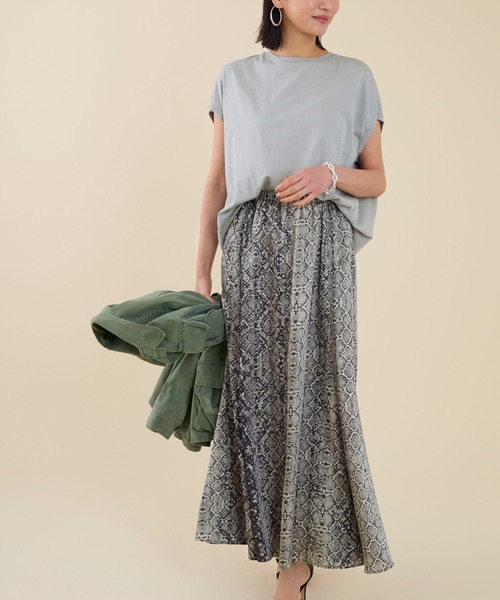 marmors（マルモア）の「【marmors】original python print skirt（スカート・レディース・ブラウン/グレー・36）」の4枚目の写真