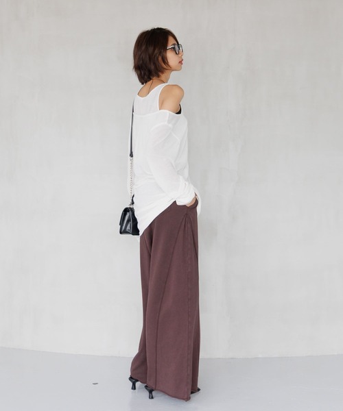 PAGEBOY（ページボーイ）の「シャーリングセット(長袖)（Tシャツ/カットソー・レディース・ブラック/オフホワイト/グレー/マスタード・FREE）」の22枚目の写真