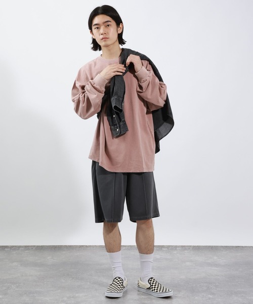 BAYFLOW（ベイフロー）の「SNOWタックスリーブTシャツ（Tシャツ/カットソー・メンズ・オフホワイト/チャコールグレー/グリーン/ピンク・MEDIUM/LARGE）」の10枚目の写真