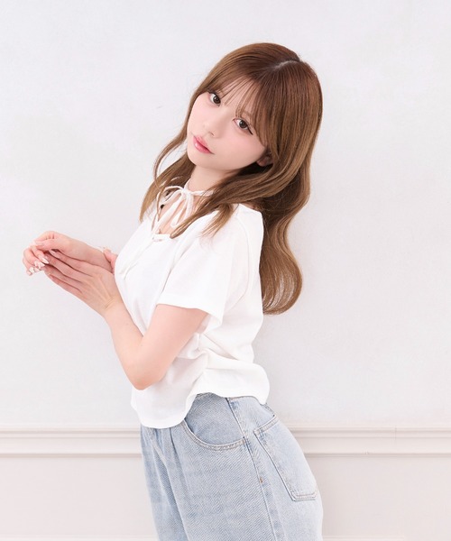 apres jour(アプレジュール)の「シアーレイヤードTシャツ(Tシャツ/カットソー・レディース・ブラック/チャコールグレー/ホワイト・X-LARGE/フリー)」の5枚目の写真