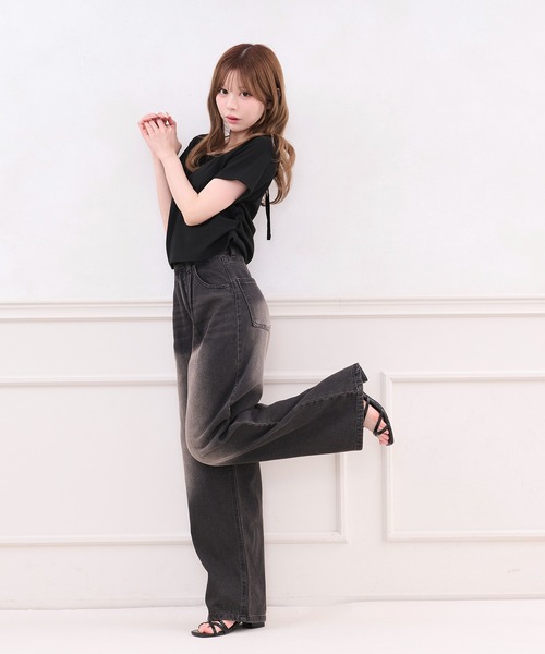 apres jour(アプレジュール)の「シアーレイヤードTシャツ(Tシャツ/カットソー・レディース・ブラック/チャコールグレー/ホワイト・X-LARGE/フリー)」の11枚目の写真