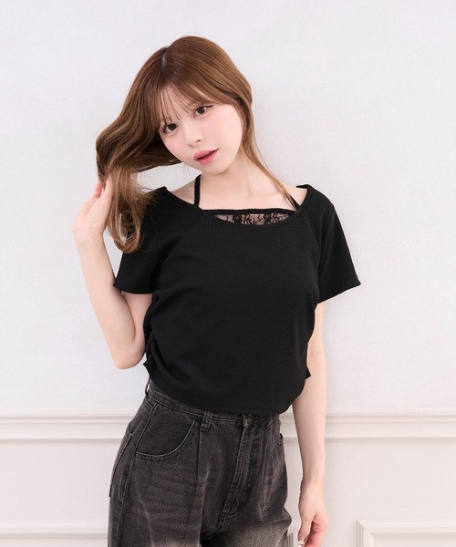 apres jour(アプレジュール)の「シアーレイヤードTシャツ(Tシャツ/カットソー・レディース・ブラック/チャコールグレー/ホワイト・X-LARGE/フリー)」の8枚目の写真