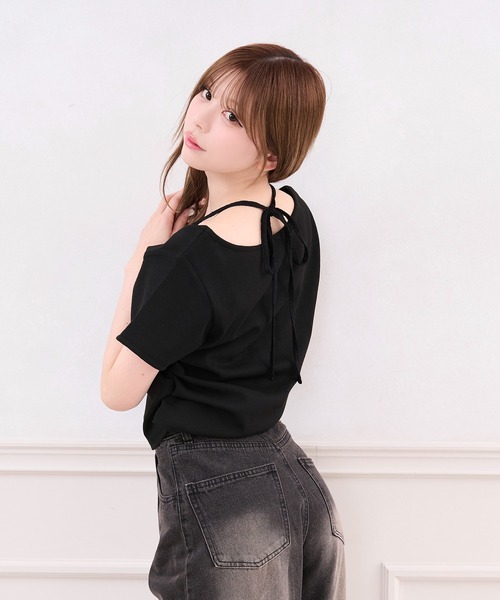 apres jour(アプレジュール)の「シアーレイヤードTシャツ(Tシャツ/カットソー・レディース・ブラック/チャコールグレー/ホワイト・X-LARGE/フリー)」の9枚目の写真