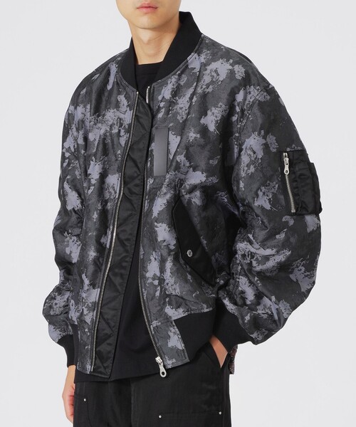 LOVELESS（ラブレス）の「ヴィンテージジャガードMA-1（MA-1・メンズ・チャコールグレー/ブラウン系その他3・S/M/L）」の3枚目の写真