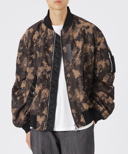 LOVELESS（ラブレス）の「ヴィンテージジャガードMA-1（MA-1・メンズ・チャコールグレー/ブラウン系その他3・S/M/L）」の4枚目の写真