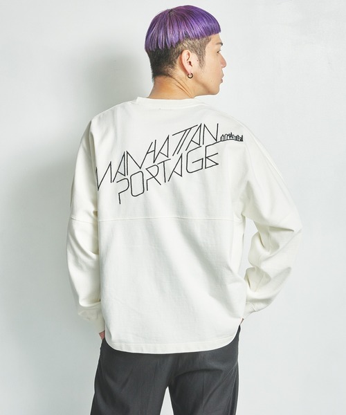 Manhattan Portage（マンハッタンポーテージ）の「L/S Print T-Shirt（Tシャツ/カットソー・メンズ・アイボリー/チャコールグレー・LARGE/MEDIUM/SMALL/X-LARGE）」の14枚目の写真