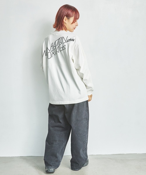 Manhattan Portage（マンハッタンポーテージ）の「L/S Print T-Shirt（Tシャツ/カットソー・メンズ・アイボリー/チャコールグレー・LARGE/MEDIUM/SMALL/X-LARGE）」の11枚目の写真