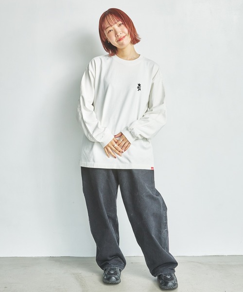 Manhattan Portage（マンハッタンポーテージ）の「L/S Print T-Shirt（Tシャツ/カットソー・メンズ・アイボリー/チャコールグレー・LARGE/MEDIUM/SMALL/X-LARGE）」の12枚目の写真