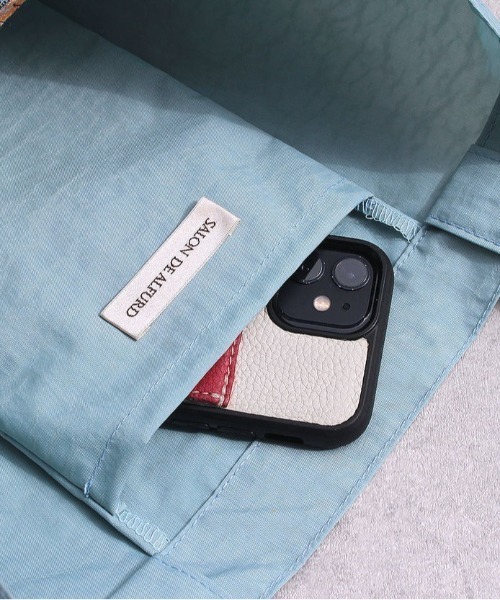 SALON DE ALFURD TOKYO(サロンドアルファード)の「スマイリークローバー刺繍エコバッグ(エコバッグ/サブバッグ・レディース・ベージュ/ライトブルー/グレイッシュベージュ/ブラック・ONESIZE)」の13枚目の写真