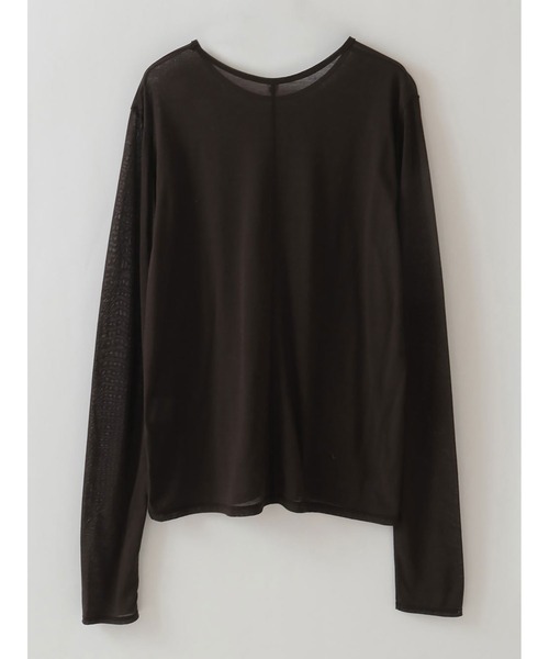 HER.（ハー）の「シアーカットソー（Tシャツ/カットソー・レディース・ダークブラウン/オフホワイト・フリー）」の22枚目の写真