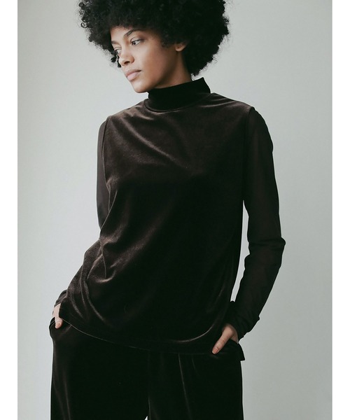 HER.（ハー）の「シアーカットソー（Tシャツ/カットソー・レディース・ダークブラウン/オフホワイト・フリー）」の6枚目の写真