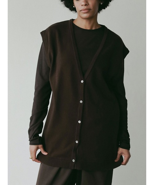 HER.（ハー）の「シアーカットソー（Tシャツ/カットソー・レディース・ダークブラウン/オフホワイト・フリー）」の8枚目の写真