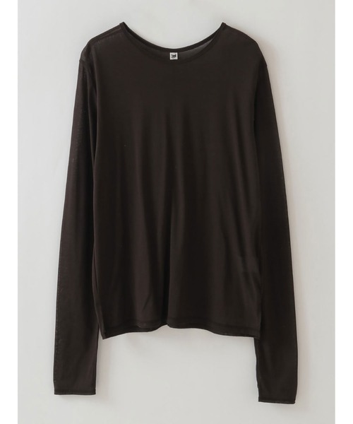 HER.（ハー）の「シアーカットソー（Tシャツ/カットソー・レディース・ダークブラウン/オフホワイト・フリー）」の18枚目の写真