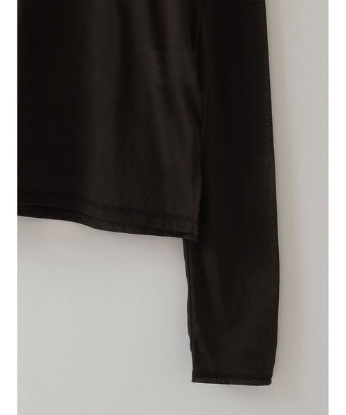 HER.（ハー）の「シアーカットソー（Tシャツ/カットソー・レディース・ダークブラウン/オフホワイト・フリー）」の20枚目の写真