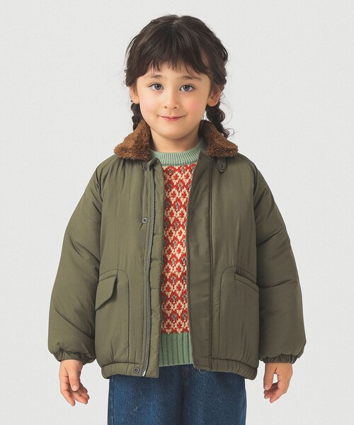 B:MING by BEAMS（ビーミングバイビームス）の「2wayカラー ライト ブルゾン 2025FW（100～150cm）（ブルゾン・キッズ・ブラック/オリーブ・130/120/110/100/150/140）」の5枚目の写真