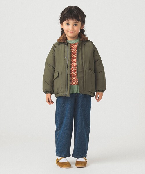 B:MING by BEAMS（ビーミングバイビームス）の「2wayカラー ライト ブルゾン 2025FW（100～150cm）（ブルゾン・キッズ・ブラック/オリーブ・130/120/110/100/150/140）」の9枚目の写真