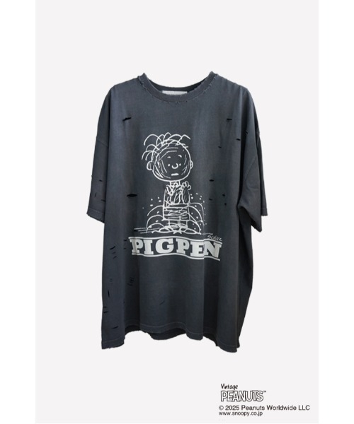 PEANUTSxDISCOVERED DAMAGE PIGMENT DYED TEE（Tシャツ