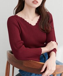 チュール」に該当するトップス（レッド/赤色系）ファッション