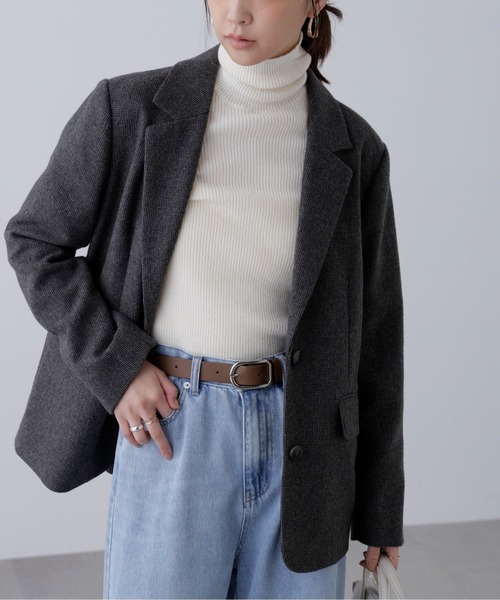 FREE'S MART(フリーズマート)の「◆ウール混オーバーサイズジャケット(テーラードジャケット・レディース・ベージュ系その他/グレー系その他/ブラウン系その他/ブラウン系その他2・SMALL/MEDIUM)」の5枚目の写真