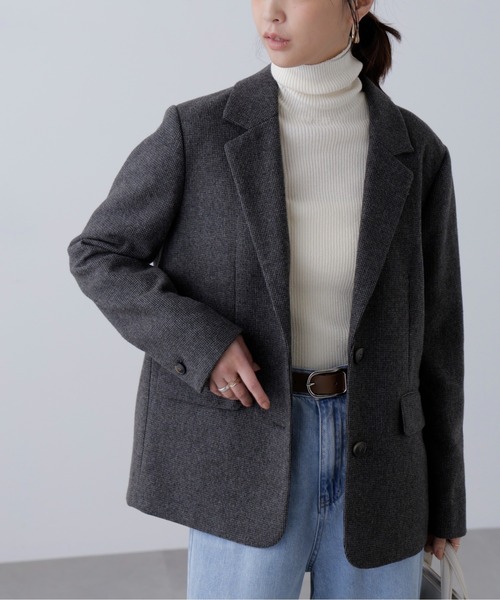 FREE'S MART(フリーズマート)の「◆ウール混オーバーサイズジャケット(テーラードジャケット・レディース・ベージュ系その他/グレー系その他/ブラウン系その他/ブラウン系その他2・SMALL/MEDIUM)」の6枚目の写真