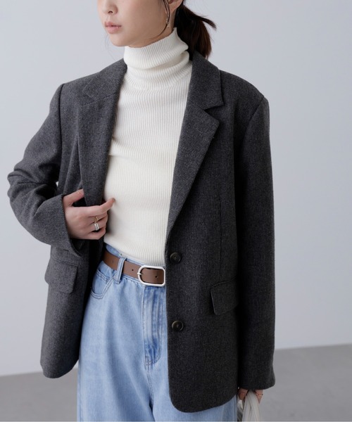 FREE'S MART(フリーズマート)の「◆ウール混オーバーサイズジャケット(テーラードジャケット・レディース・ベージュ系その他/グレー系その他/ブラウン系その他/ブラウン系その他2・SMALL/MEDIUM)」の8枚目の写真