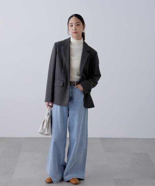 FREE'S MART(フリーズマート)の「◆ウール混オーバーサイズジャケット(テーラードジャケット・レディース・ベージュ系その他/グレー系その他/ブラウン系その他/ブラウン系その他2・SMALL/MEDIUM)」の9枚目の写真