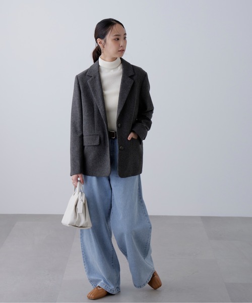 FREE'S MART(フリーズマート)の「◆ウール混オーバーサイズジャケット(テーラードジャケット・レディース・ベージュ系その他/グレー系その他/ブラウン系その他/ブラウン系その他2・SMALL/MEDIUM)」の10枚目の写真