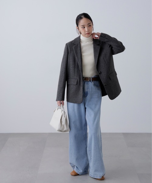 FREE'S MART(フリーズマート)の「◆ウール混オーバーサイズジャケット(テーラードジャケット・レディース・ベージュ系その他/グレー系その他/ブラウン系その他/ブラウン系その他2・SMALL/MEDIUM)」の11枚目の写真