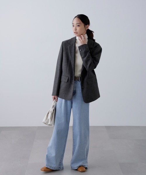 FREE'S MART(フリーズマート)の「◆ウール混オーバーサイズジャケット(テーラードジャケット・レディース・ベージュ系その他/グレー系その他/ブラウン系その他/ブラウン系その他2・SMALL/MEDIUM)」の12枚目の写真