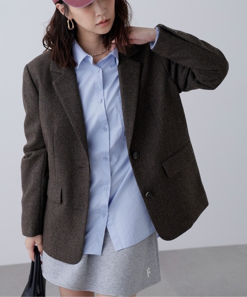 FREE'S MART(フリーズマート)の「◆ウール混オーバーサイズジャケット(テーラードジャケット・レディース・ベージュ系その他/グレー系その他/ブラウン系その他/ブラウン系その他2・SMALL/MEDIUM)」の15枚目の写真