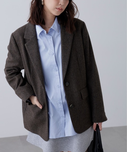 FREE'S MART(フリーズマート)の「◆ウール混オーバーサイズジャケット(テーラードジャケット・レディース・ベージュ系その他/グレー系その他/ブラウン系その他/ブラウン系その他2・SMALL/MEDIUM)」の17枚目の写真