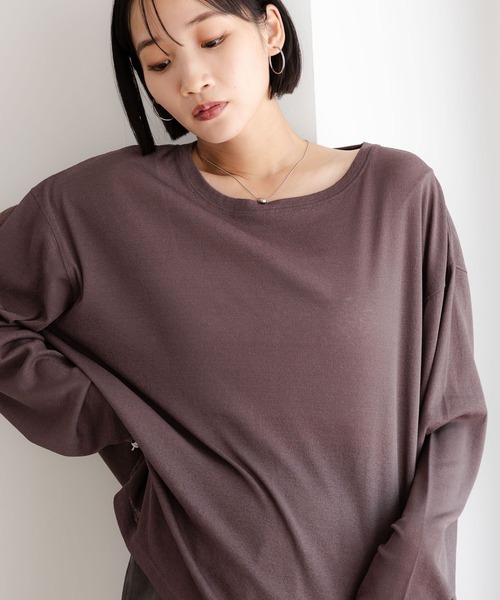 LOWRYS FARM（ローリーズファーム）の「ＵＳＥＦＵＬシアープルオーバー　580950（Tシャツ/カットソー・レディース・ベージュ/ホワイト/ブラウン/ライトグリーン/ピンク/ブラック/チャコールグレー/ブルー/イエロー/グレー/ブルー系その他4・FREE）」の5枚目の写真