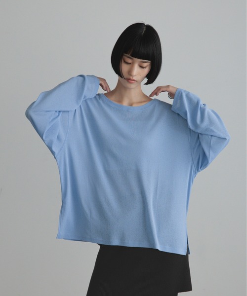 LOWRYS FARM(ローリーズファーム)の「USEFULシアープルオーバー 580950(Tシャツ/カットソー・レディース・ベージュ/ホワイト/ブラウン/ライトグリーン/ピンク/ブラック/チャコールグレー/ブルー/イエロー/グレー/ブルー系その他4/ブルー系その他3/イエロー系その他2/ピンクベージュ・FREE)」の9枚目の写真
