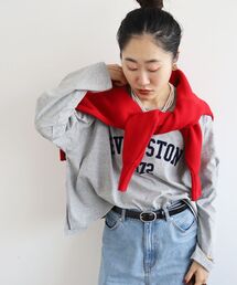 《WEB限定アイテム》カレッジロゴオーバーロンT