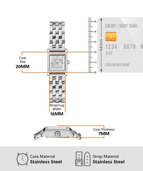 MICHAEL KORS(マイケルコース)の「マイケル・コース 腕時計 レディース アナログ ステンレス MK4933(アナログ腕時計・レディース・シルバー・FREE)」の3枚目の写真