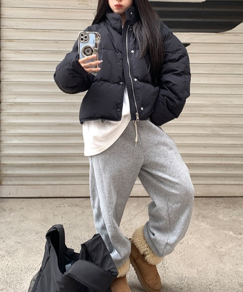 cammie(キャミー)の「中綿ダウンジャケット(ダウンジャケット/コート・レディース・ベージュ/ブラック/オフホワイト・L/M)」の15枚目の写真