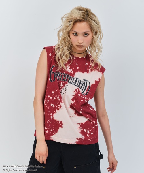 Grateful Dead(グレイトフルデッド)の「atmos pink Grateful Dead Tank Top / アトモス ピンク グレイトフル デッド タンクトップ 【SP】(タンクトップ・レディース・チャコール/レッド・FREE)」の1枚目の写真