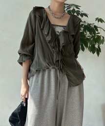 DouDou | キュプラフリルブラウス(シャツ/ブラウス)