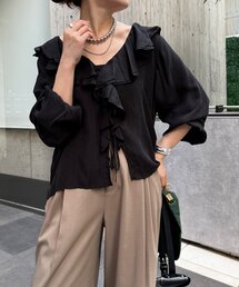 DouDou | キュプラフリルブラウス(シャツ/ブラウス)