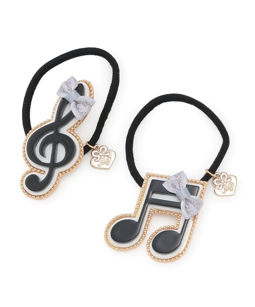 音符ヘアポニー2個セット（ヘアゴム）｜mezzo piano（メゾピアノ）の