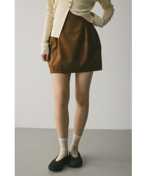 STYLEMIXER(スタイルミキサー)の「ベロアミニスカートパンツ(スカート・レディース・ブラック/ブラウン・SMALL/MEDIUM)」の1枚目の写真