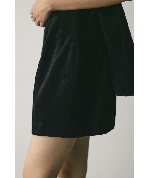 STYLEMIXER(スタイルミキサー)の「ベロアミニスカートパンツ(スカート・レディース・ブラック/ブラウン・SMALL/MEDIUM)」の9枚目の写真