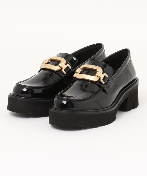 PASCUCCI（パスクッチ）の「【PASCUCCI】ラウンドトウメタルバックルローファー(D51624)（ローファー・レディース・ブラック/ブラック系その他・36/37/38/39/35）」の6枚目の写真