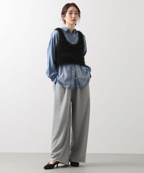 audrey and john wad（オードリーアンドジョンワッド）の「スウェットワイドイージーパンツ（その他パンツ・レディース・トップグレー・FREE）」の12枚目の写真